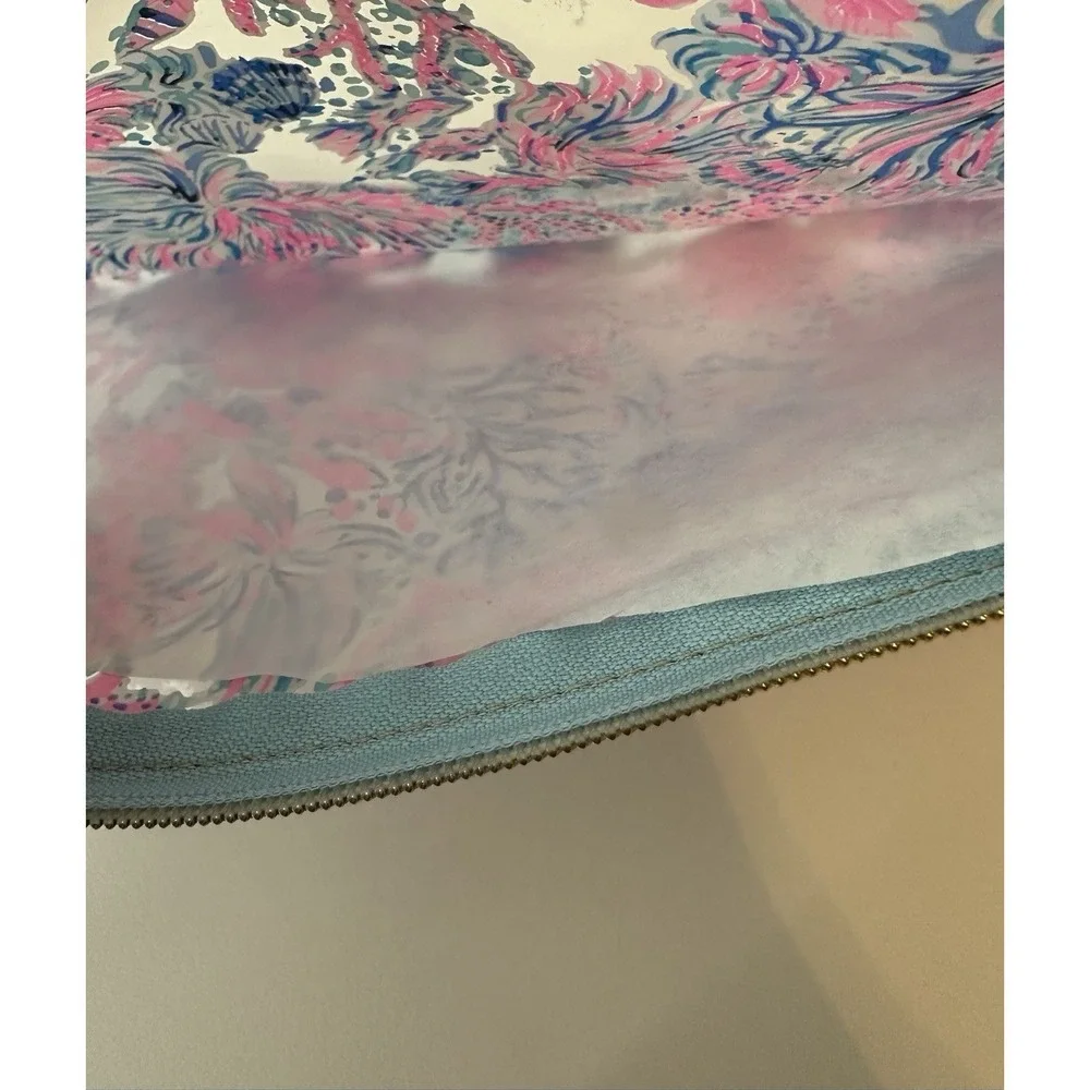 Lilly Pulitzer Makeup Case Travel‎ Toiletries Bag Clear Plastic Floral NWOT